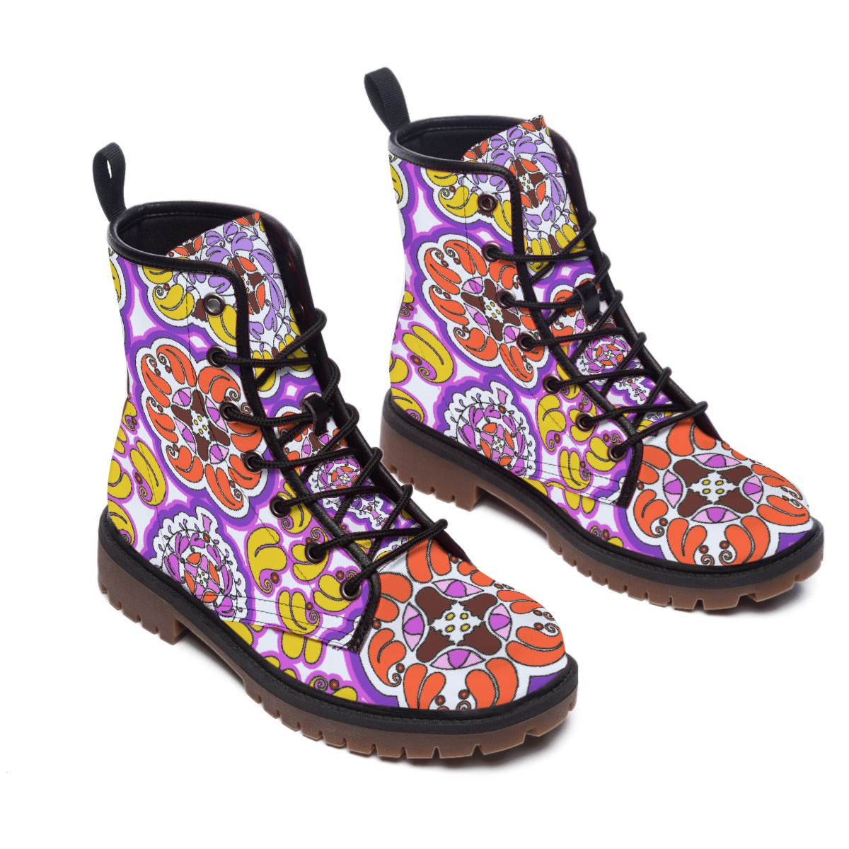 Men's Martin Short Boots, AOP, Psychedelic Shoe 02