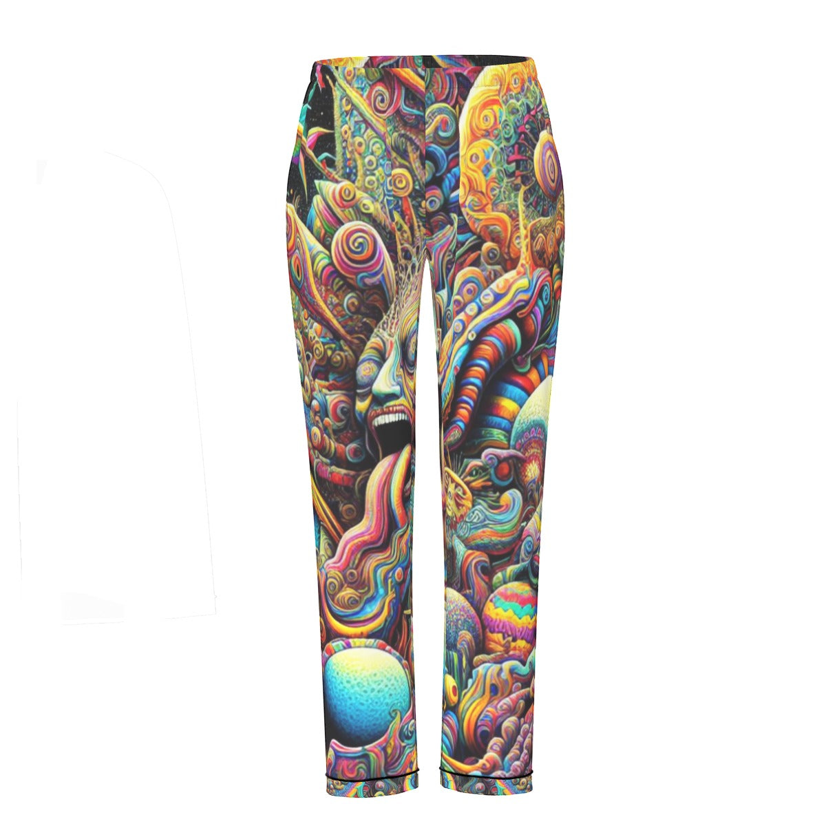 Women's Long Sleeve Pajama Set, Psychedelic PJs 01