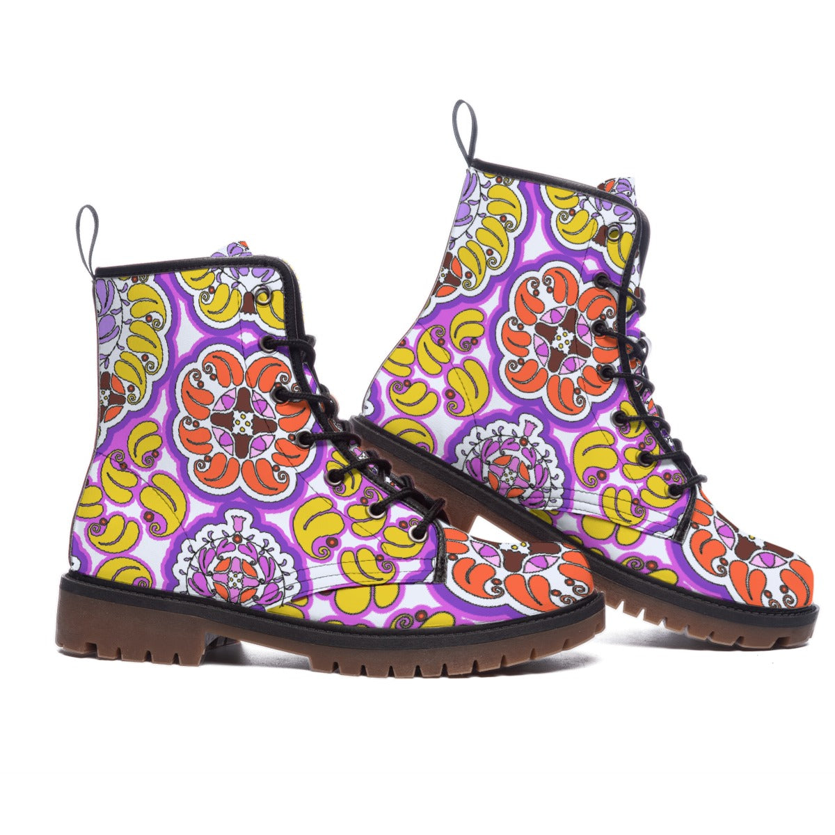 Men's Martin Short Boots, AOP, Psychedelic Shoe 02