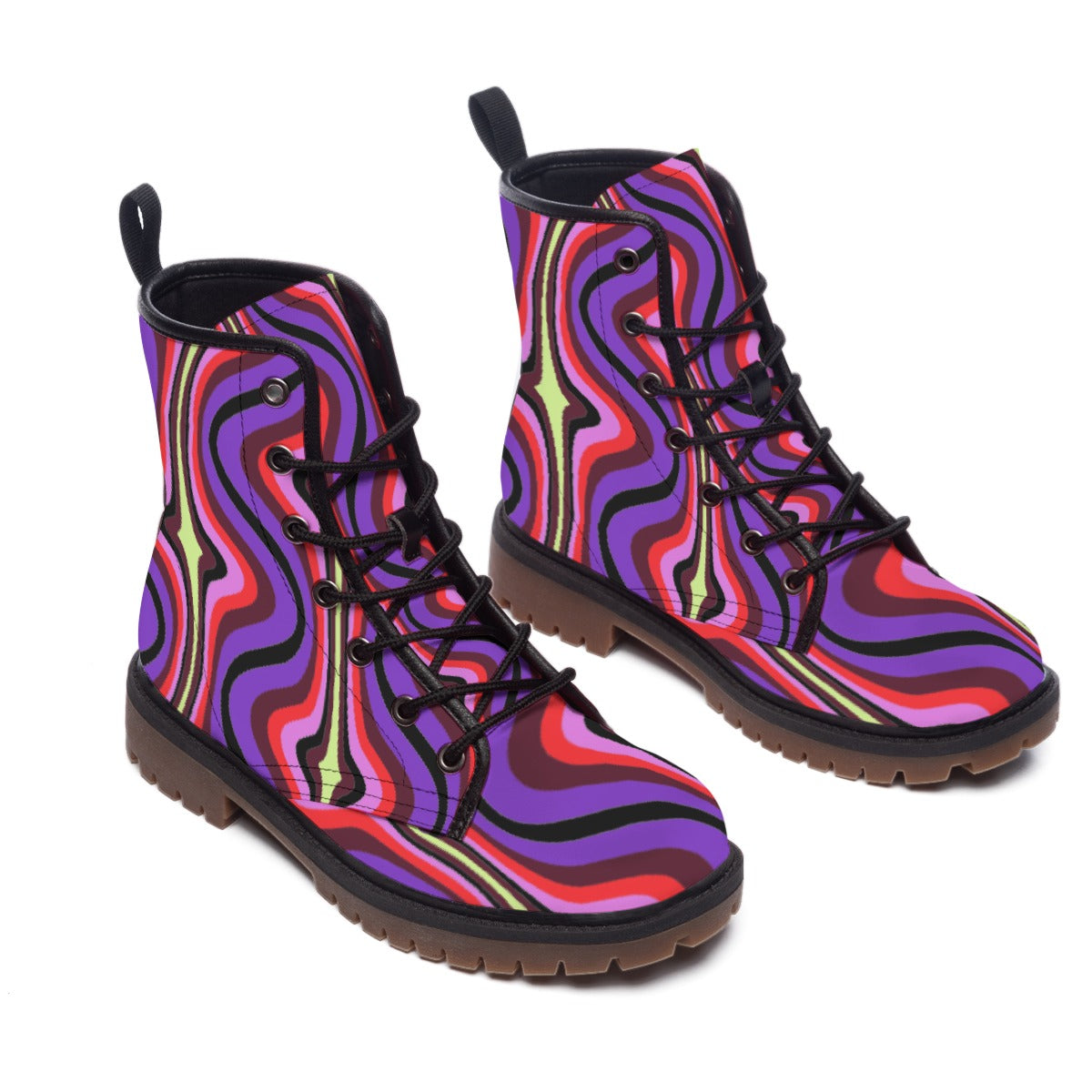 Men's Martin Short Boots, AOP, Psychedelic Shoe 01