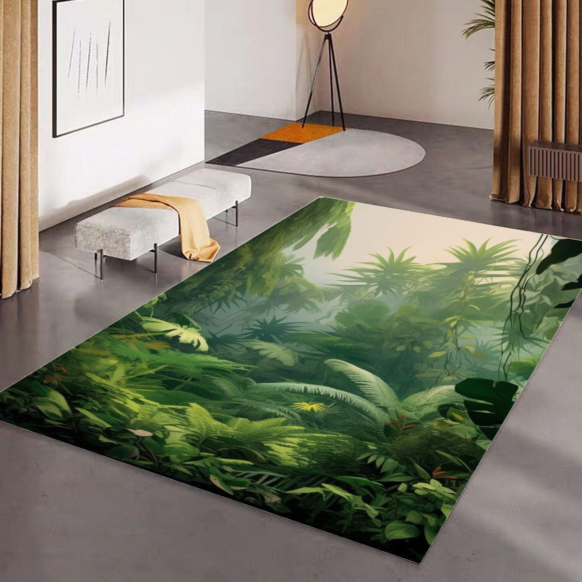 Foldable Rectangular Floor Mat, Kinda Jungly Out There Ain't It?01