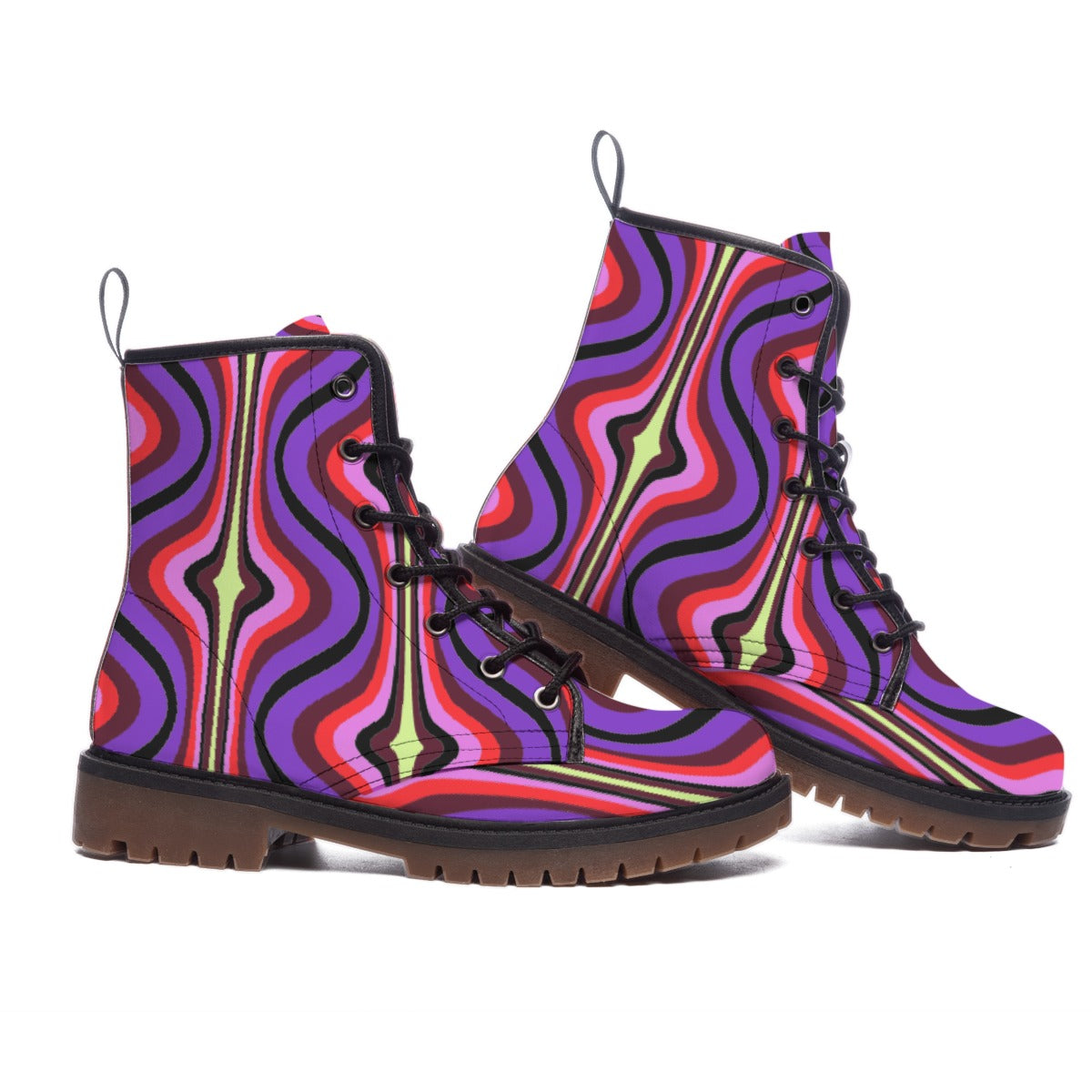 Men's Martin Short Boots, AOP, Psychedelic Shoe 01