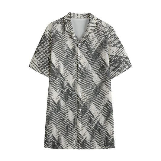 Men's Cotton Poplin Casual Shirt, Grey-Lt. Tan Diag. Plaid