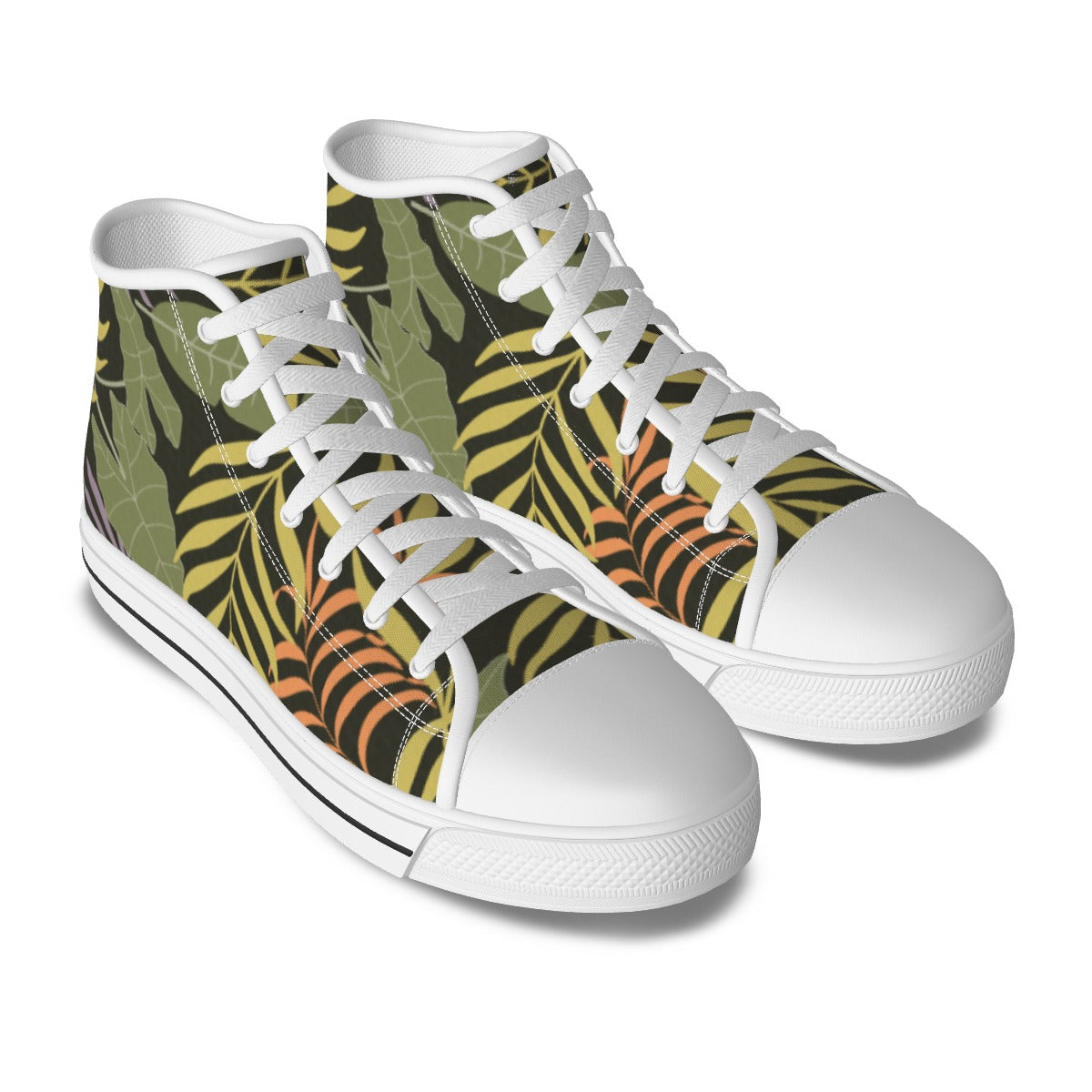 Women's Canvas High Top Sneakers, "It's A Jungle Out There" Collection